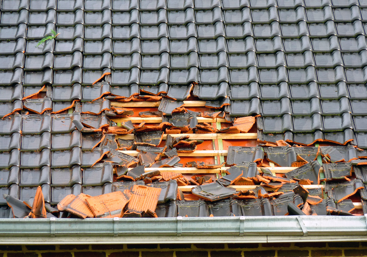 Sturmschaden am Dach